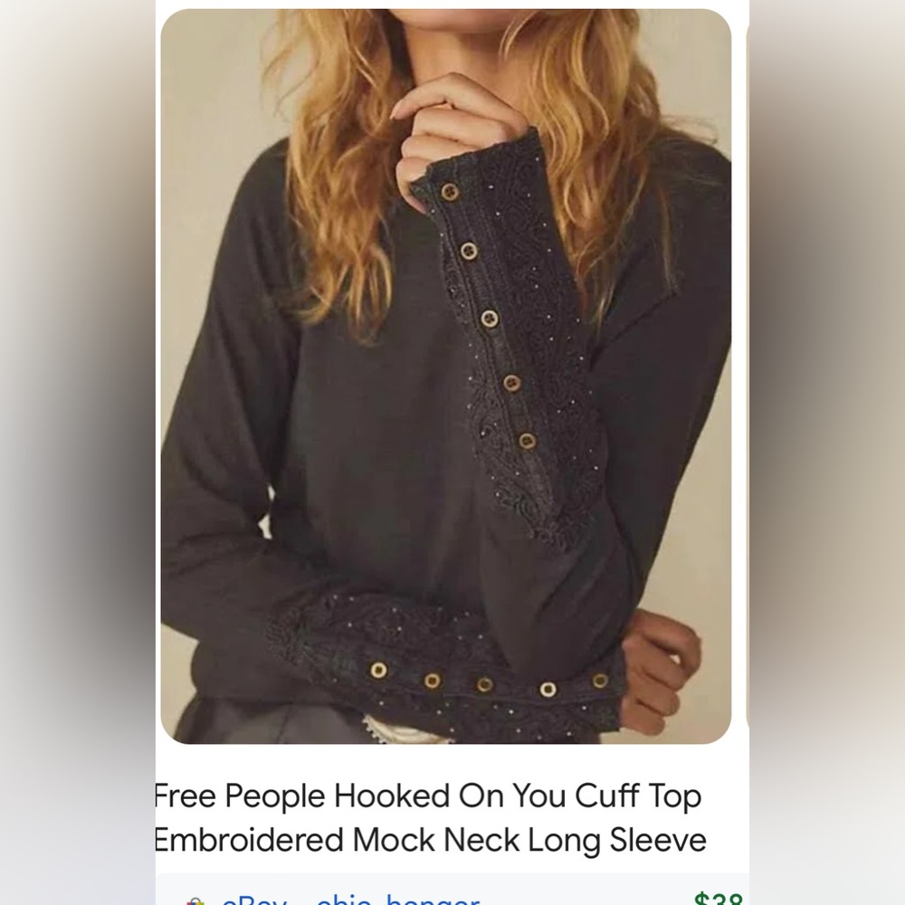 Free people Hooked on you cuffed top
